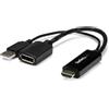 Startech.Com Adattatore / Convertitore Hdmi A Dp Alimentato Via Usb - Ultra Hd 4K, Nero