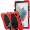 TECHGEAR Custodia Robusta Compatibile con Samsung Galaxy Tab A8 10.5 2022 (SM-X200 / SM-X205) Resistente agli Urti e all'impatto - Cover con Supporto per i Bambini, Lavoro e Scuola [Rosso]