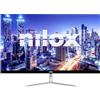 Nilox NXM24FHD01, Monitor 24 Pollici Full HD, Schermo PC Frameless con Risoluzione 1920x1080, Frequenza 75Hz, Porte HDMI-VGA, Tempo di Risposta 5ms, Luminosità 220 cd/m2, Design Minimalista Elegante