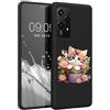 SEHEYA Cover per Honor 200 Lite 5G Custodia Nero Morbido Silicone TPU Antiurto con Disegni Gatto Piccolo Sottile Caso Motivo Fantasia Protettiva Slim Case