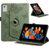 Generico DayQiQiPu Custodia per Lenovo Idea Tab Plus/Tab K12 TB365, TB361 (12,1 Pollici) Cover Supporto Multi‑angolo a Rotazione 360° Astuccio Stile Folio con Motivi Farfalle con Auto Wake/Sleep, Verde