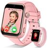 Pietraud 4G Migliorata Smartwatch Bambini con Chiamate/GPS, Rosa | Videochiamate, Chat Vocale, WhatsApp, WiFi, SOS, SMS, Impermeabile IP68, Modalità Scuola e Contapassi Regalo Bambini