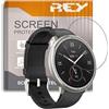 REY Pack 6X Pellicola salvaschermo per AMAZFIT ACTIVE 2 ROUND, qualità Premium
