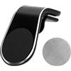 kwmobile Supporto per OOONO Co-Driver NO2 / NO1 - Supporto Magnetico in Alluminio per Bocchetta Aria, Clip Auto per Dispositivo avviso Traffico Nero