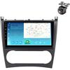 NALsa Android 12 Autoradio per Mercedes Benz W203 W209 C180 C200 2005-2009 2 DIN Stereo Car Tablet Pollici Schermo MP5 Lettore Multimediale Receiver GPS con SWC Carplay Android auto (M600S 8core 6+128G)