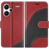 BoxTii Cover per Xiaomi Redmi Note 13 PRO Plus 5G, Custodia in PU Pelle Portafoglio, Magnetica Cover a Libro con Slot per Schede per Redmi Note 13 PRO Plus 5G, Rosso