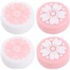 Operitacx Tappi per Joystick Switch Set di 4 pezzi in silicone design fiori di ciliegio rosa protezione usura accessorio per giocatori