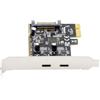 NGFF Adattatore per scheda PCI-E Express 1x USB 3.1 Gen1 Dual Type-C da 5 Gbps, chipset ASM1042, con staffa a basso profilo.