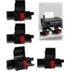XiDeShop Set di 4 rotoli di inchiostro di alta qualità per calcolatrici e registratori di casse, inchiostro nero intenso, installazione semplice, design compatto, risparmio garantito su stampanti compatibili