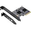 RIITOP Scheda di espansione PCIe a USB-C [10Gbps], RIITOP PCIe 3.0 x4 e Mini DisplayPort (ingresso) a USB 3.2 Gen2 Type-C 10Gbps scheda video