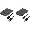 Pavewood 2X USB 3.1 Mobile Box 2.5 Pollice SATA Box SSD Supporto 15mm Hard Drive per Computer Notebook