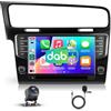 Rimoody [DAB+] 2G+64G Autoradio Android per VW Golf 7 2013-2017 Carplay Senza Fili | 9'' Schermo Tactile Android Auto Navi GPS WiFi Mirror Link Bluetooth FM/RDS/EQ Comandi al Volante Retrocamera