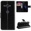 QiongniAN Custodia a libro in pelle compatibile con Sony Xperia XZ2 Compact H8324 H8314 custodia protettiva nera