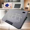A2ZWORLD Supporto di Raffreddamento per Laptop da 13-15 pollici, Grandi Ventole Silenziose, Alimentazione a USB A + 1 Slot USB A, Plug and Play (Modello Doppio Ventole)