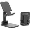 Generic Supporto per telefono pieghevole e regolabile, multi-angolo regolabile, supporto portatile per telefono cellulare da scrivania, compatibile con tutti gli smartphone e tablet (4-10,5 pollici) (nero)