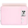 Dadanism 13 Custodia per MacBook Neo 13 2026 A3404/A18 Pro, Rosa Cipria | Custodia Protettiva con Imbottitura Morbida Antiurto, Borsa da Viaggio Sottile con Tasca Aggiuntiva per Caricabatterie Mouse
