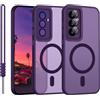 YUANDMI Custodia Magnetica Compatibile con Samsung Galaxy S24 Plus, Viola Scuro