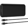 Belkin BoostCharge Power bank 20000 mAh compatta con 3 porte e PD 20W, caricatore portatile per iPhone 15, 14, 13, AirPods, Samsung Galaxy, Pixel ecc, design ideale per i viaggi, cavo da USB-C a USB-C