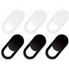 Generic Copertura per webcam, copertura per la privacy della fotocamera per laptop/telefono cellulare/iPad/PC/tablet, protegge la tua privacy e sicurezza (3 nero 3 bianco