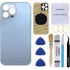 Perzework OEM Cover posteriore in vetro di ricambio per iPhone 13 Pro Max 17 cm tutti i vettori con manuale di installazione e kit di strumenti di riparazione professionale (Sierra Blue