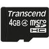 Transcend TS4GUSDC4 Scheda di Memoria MicroSDHC da 4 GB senza Adattatore, Classe 4