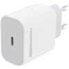 TECNONEW Caricatore USB C iPhone 20W | Power Delivery 3.0 | per iPhone Samsung Galaxy Xiaomi Huawei | Porta USB-C | Spina EU | Bianco