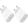 ANVSI Caricatore USB C da 25 W, confezione da 2 connettori USB C per iPhone 17/16/15/14/13 Series, iPad, Samsung Galaxy, USBC Charger