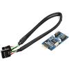 JMT Scheda Madre USB 2.0 9PIN Header Moltiplicatore Splitter 9 Pin 1 a 2 Porte HUB Cavo di Estensione 30 cm Connettore Adattatore