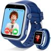 Pietraud 4G Migliorata Smartwatch Bambini con Chiamate/GPS, Blu | Videochiamate, Chat Vocale, WhatsApp, WiFi, SOS, SMS, Impermeabile IP68, Modalità Scuola e Contapassi Regalo Bambini