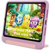 INFILAND Custodia per iPad Mini 7 2024 (A17 Pro) / iPad Mini 6 Case 8,3 Pollici 2021,Cover per iPad Mini 7ª / 6ª Generazione con Porta Penna/Supporto Antiurto/Maniglia (Lavender-Pink)