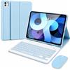 SOPPY Custodia con tastiera per iPad con mouse, tastiera Bluetooth per iPad Air 5{^>e e