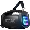 DGoak Cassa Bluetooth Portatile 160W, Potente Altoparlante con Doppio Basso Driver, BassUp 3.0, 24 Ore di Autonomia, IP67 Impermeabile, TWS, luci RGB, per Esterni, Campeggio, Feste, Spiaggia (Black)