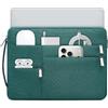 HYZUO 13,3-14 Pollici Borsa per Laptop per MacBook Pro 14 M5, Verde Scuro | per MacBook Pro 14 M5-M1 Pro/Max A3426 A3427 2026-2021, MacBook Air/Pro 13,3, Custodia per 13,3 13,5 13,8 Surface HP Dell