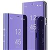 QIWEIQING Custodia compatibile con Samsung Galaxy Note 9 Custodia, Custodia a specchio Trucco Flip Case Case PC Stand Mirror Custodia per Samsung Galaxy Note 9 Mirror Purple QH