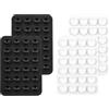 Cryofplze 4 Pezzi Supporto Cellulare A Ventouse In Silicone Antiscivolo, Con Retro Adesivo, Compatibile Con Tutti I Modelli Di Smartphone Per Selfie E Registrazioni Video (2 Nero, 2 Bianco)