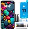 GOLDWANGWANG Schermo per iPhone 11 LCD Display di Ricambio Touch Digitizer 6,1 | Kit riparazione completo con strumenti, adesivo impermeabile e vetro temperato, schermo Retina LCD con True Tone e Face ID