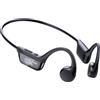 ZOVIMAX Cuffie Conduzione Ossea Bluetooth 6.0 Cuffie Open Ear Wireless Auricolari | Bluetooth Suono Dual Driver, Display LED, Connessione Doppio Dispositivo e Modalità Gaming, 12 Ore, IPX7 per Corsa/Ciclismo