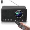 ETDEUH Radio Digitale DAB/DAB+/FM con Telecomando, Radio da Cucina Bluetooth con Altoparlante HiFi 5W, Doppia Sveglia, 60 Stazioni, Ingresso Cuffie, USB, AUX, Timer