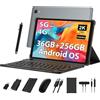 DOFACESH 2026 Android Tablet 10.68 Pollici, 36GB RAM+256GB ROM, SIM 4G & 5G WiFi, Octa Core, 13MP+8MP, 2000 * 1200/8000mAh/BT5.0/OTG/GPS-Tablet con tastiera (Grigio)