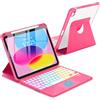 MePadKey Custodia per tastiera touchpad per iPad (A16) 11a 10a generazione, copertura con rotazione a 360 gradi con portamatite, tastiera rimovibile retroilluminata wireless per iPad 11 2025/10 Gen