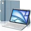 Tiiomioon Per iPad Air 11 M4 2026/M3 2025/M2 2024 11 Pollici Cover Tastiera | Magnetico Staccabile Keyboard, Italiano QWERTY, Custodia Tastiera Senza Fili Bluetooth con Portapenna, Blu grigio