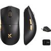 MCHOSE K7 Ultra Mouse da gioco senza fili, stazione di ricarica magnetica | 42.000 DPI, Sensore PAW3950, Dual 8K Polling, Leggero 59 g, Wireless BT/2.4G/cablato, Batteria 500 mAh, PC/Mac, Nero-Oro