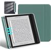 PALAMILONGA Custodia sottile per Kobo Libra Colour 2024 da 7 con portapenne, verde | Portapenne integrato, custodia a libro leggera, in pelle PU con guscio posteriore in TPU trasparente, chiusura magnetica