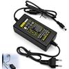 Volink Alimentatore 12V 5A 60W AC 100-240V DC per strisce LEDlimentatore per monitor, TV, DVD, router, trasformatore, caricabatterie, spina 5.5x2.1mm, protezione da cortocircuito, spina europea