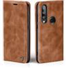 LBH Custodia per Huawei P30 Lite, marrone chiaro, con scomparto per carte di credito e denaro, con funzione leggio, chiusura magnetica, stile vintage