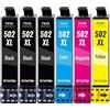 kamo 502 XL (Pacco da 6) cartucce Compatibili con Epson 502 502XL - per Expression Home XP-5150 XP-5155 XP-5100 XP-5105, Workforce WF-2860 WF-2865 WF-2880 WF-2885 WF-2865DWF