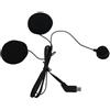 Kivivaka Kit microfono altoparlanti casco moto con fili rigidi morbidi per sistema intercom Moman RS-H4P - Riduzione del rumore auricolare accessorio nero 77 cm