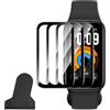 QUSRTMUE 3 pezzi 3D vetro temperato per Xiaomi Smart Band 11 active | Pellicola protettiva 3D.È meglio togliere l'orologio prima che si bagni.