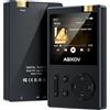 AGXOV 64 GB Hi Res MP3 Player con Bluetooth 5.3, Supporta DSD/FLAC/DAC, Nero | AGXOV HiFi MP3 Music Player, Portable Player con Touchscreen da 2,31 Pollici, Memoria Può Essere Ampliata su 256GB