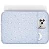 Dadanism 13 Custodia per MacBook Neo 13 2026 A3404/A18 Pro, Floreale Blu | Custodia Protettiva con Imbottitura Morbida Antiurto, Borsa da Viaggio Sottile con Tasca Aggiuntiva per Caricabatterie Mouse